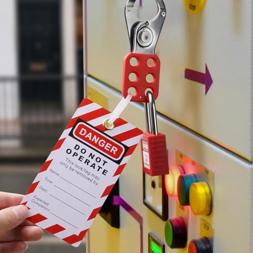 Boviisky Lock Out Tag Out Hasp, 6 Pack Lockout Hasps, 1 inch Jaw Diameter Stainless Steel Padlock Hasp, Tamper-Proof and Impact-Resistant Loto Hasps - Image 6