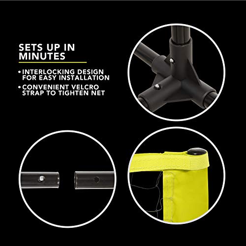 Triumph 4 Square Pickleball Game Set – Complete Outdoor Kit with 20' x 20' Adjustable Net, Steel Frame, 4 Paddles, 2 Pickleballs, Chalk & Carry Bag – Unique Backyard or Driveway Game for All Ages by Triumph Sports - Image 5