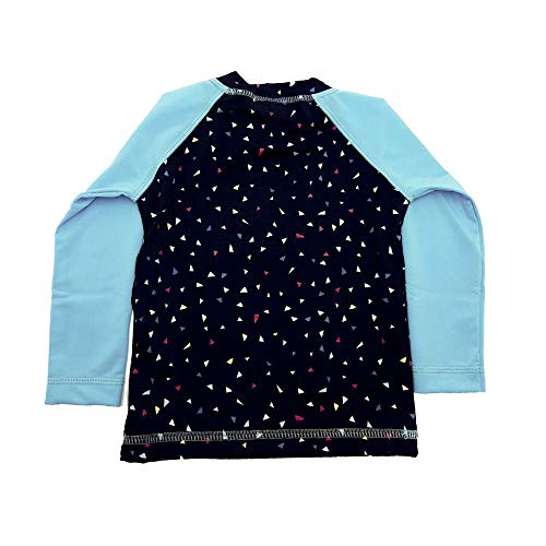 Camiseta Praia Manga Longa Unibaleia, Tip Top, Toddler Menina, Marinho, 3T