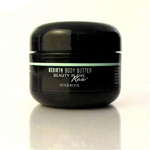 100% Natural, Organic, Vegan Wet Skin Moisturizer for Dry Rough Bumpy Sensitive Skin: hydrate, repair, protect, heal, soften, smooth | Rebirth Whipped Body Butter by BEAUTY IN THE Raw (0.75 oz)