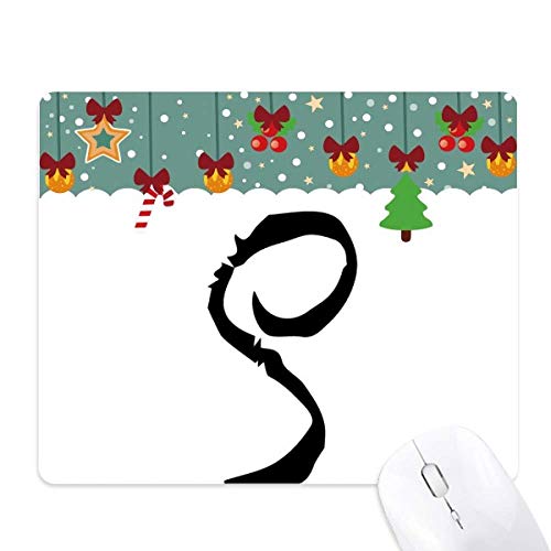 Tapis de souris alphabet grec noir en caoutchouc antidérapant pour le bureau
