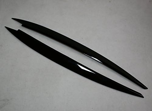 Piano Black Headlight Eyelids for 2014 2015 VW Golf 2.5, GTI, Golf R MK7 - Pair