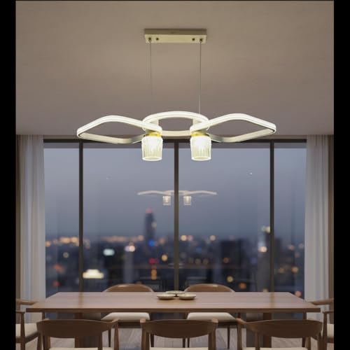 Image of LED Chandelier Light for Living Room Ceiling, Hanging Light for Dining Table, Hanging Light for Home Decoration, Jhumar /Jhoomer for Hall Ceiling (Cool, Warm and Natural White)