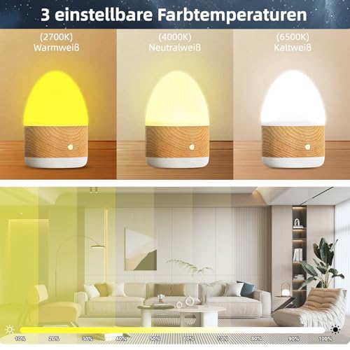 Lampe de Luminothérapie 13000 Lux, Puissante Lumière Pour Le Moral, Sans UV Lampe de lumière du jour avec 3 températures de couleur, 4 niveaux de luminosité et 4 minuterie (Blanc) – vue 2