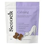 Scooch Dog Calming Treats for Anxiety Relief 60 Chews | Helps Reduce Stress, Separation, Barking, Fear of Fireworks | Vet Formulated Calming Chews with Ashwagandha, Valerian & Hemp