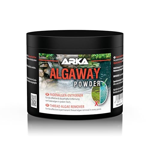 Algenvernichter Teich 500 g gegen Fadenalgen für klares Wasser im Gartenteich kupferfrei schonend und vorbeugend bei regelmäßigem Einsatz ARKA Pond Algaway Powder