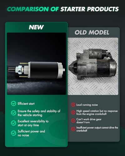 Image of SCITOO Starter Motor 5761 SAB0028 for Mercury for Engines-Marine Outboard 120 Sport Jet 1995 120XR Sport Jet 1996-1998 120XR2 Sport Jet 1999 2000 90 Sport Jet 12 Volt CCW 10-Tooth Pinion