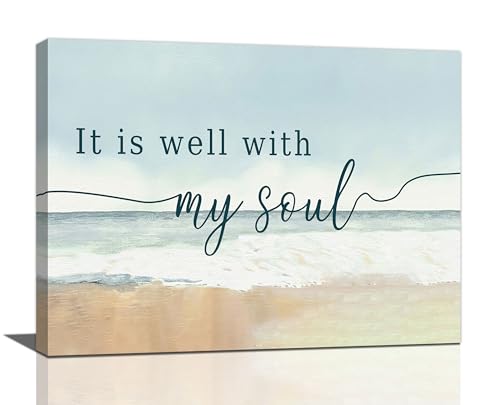Large Christian Wall Art It Is Well With My Soul Pictures Wall De...