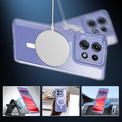 Image of For OPPO A79 Case, Pure Transparent Design, Shockproof, Scratch Resistant Back, Built-in Magnet, Compatible with MagSafe, Clear Case, US Military MIL Standard Certified, Hybrid, TPU Bumper, PC Micro
