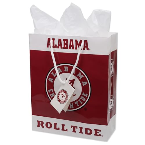 Havercamp University of Alabama Gift Bag – 1 Pc. - Perfect for Alabama Crimson Tide gifts. This Roll Tide bag makes gift-giving exceptional