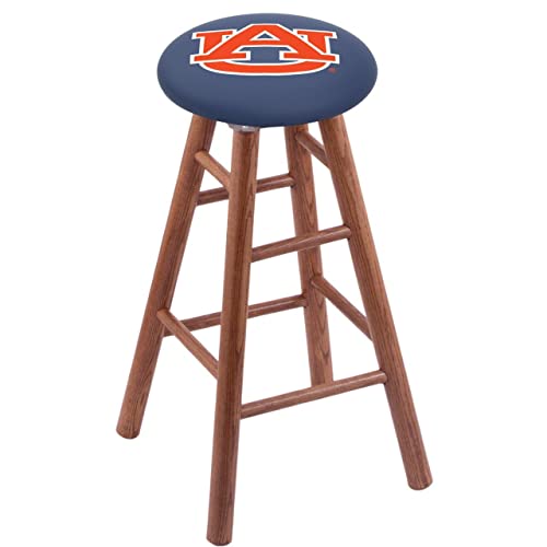 Holland Bar Stool Co. Oak Bar Stool in Medium Finish with Auburn Seat by The