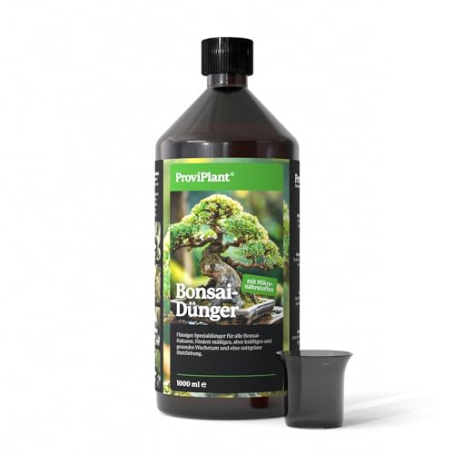 ProviPlant Bonsai Flüssigdünger Spezialdünger für alle Bonsai-Arten 1 Liter Konzentrat für bis zu 200 Liter Gießwasser Indoor & Outdoor Made in Germany
