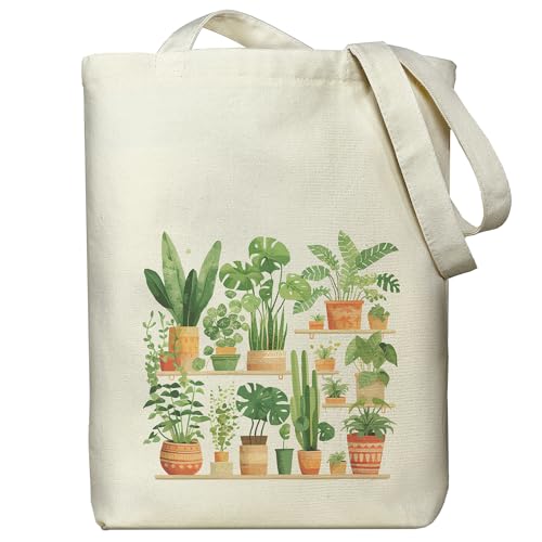itgowisa Zippered Canvas Tote Bag