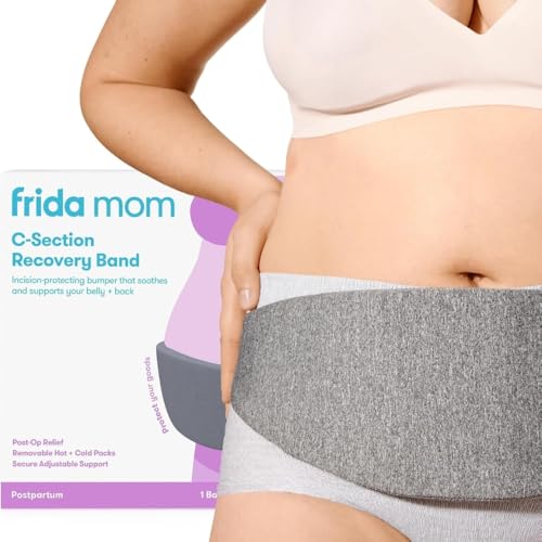 Image of Frida Mom C-Section Belly Binder for Post-Op, C-Section Recovery Must Have Band, Incision Protector, Targeted Hot & Cold Therapy for Swelling