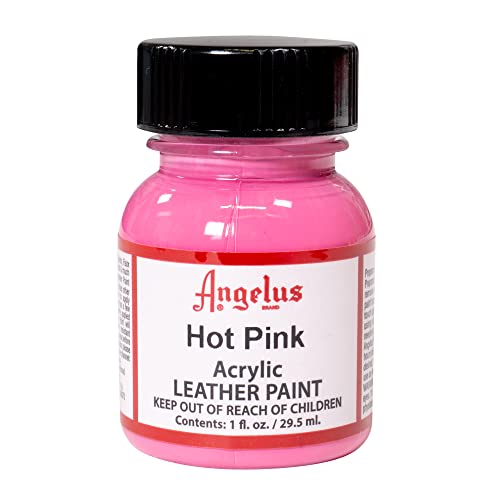 Angelus Acrylic Leather Paint Hot Pink 1oz