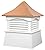 Good Directions Vinyl Coventry Louvered Cupola with Pure Copper Roof, Maintenance Free Solid Cellular PVC Vinyl, 18" x 24", Quick Ship, Reinforced Roof and Louvers, Cupolas,White