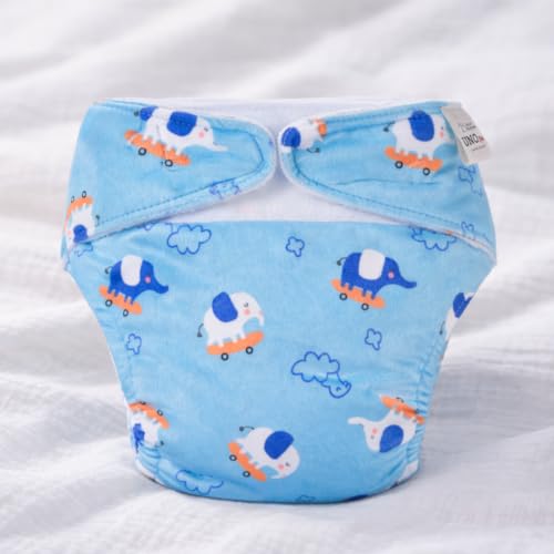 Image of SuperBottoms UNO Luxe Cloth Diaper with Velcro Closure & DryFeel magic Pad + Booster Pad | For Babies 3M-3Y | Reusable Washable Cloth Diaper