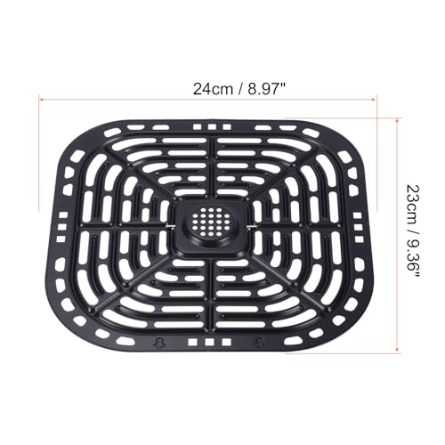 Placa de parrilla reemplazo para freidora MECCANIXITY, 8.97 x 9.36 pulgadas, antiadherente, apta para lavavajillas, color negro miniatura 2