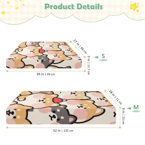 Drap de lit imperméable enfant contre les fuites motif Shiba - 4