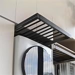 Pull Out Drying Rack for Wardrobe and Laundry Room – Extendable Clothes Drying Rack, Space Saving Aluminium Alloy Shelf Above Washing Machine, Length Adjustable (Black,61cm/24inch)
