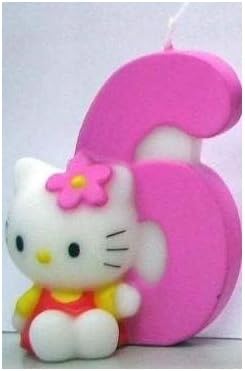 Dekoback 02-08-00173 'Hello Kitty' Cake Candle Number 6