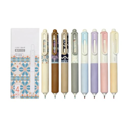 Pack de 8 bolígrafos retráctiles cortos tinta negra 0.5 mm miniatura 1