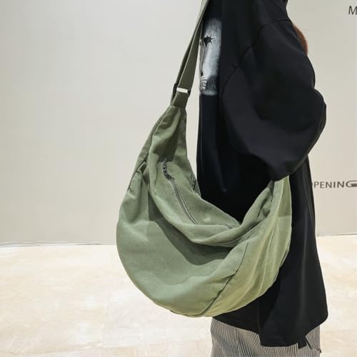 Sac messenger d'étudiant grand format en toile grise à épaule
