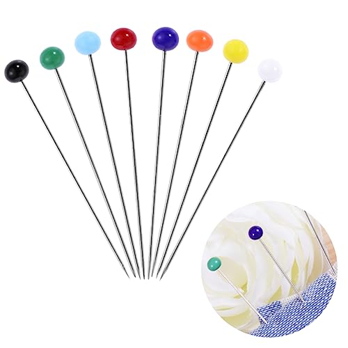 MUELODSIC 500Pcs Glass Head Sewing Pins Multicolor Head Pin High Temperature Resistance for DIY Crafts and Sewing Projects Durable and Marking Accessories