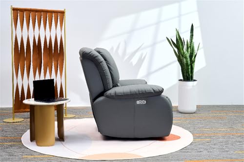 mymai Relaxsessel Fernsehsessel mit Liegefunktion Schlaffunktion Einzelsofa Ruhesessel mit Verstellbarer Beinablage Liegesessel mit Gepolsterte Kopfstütze, 97 x 70 x 110 cm - Grau – Bild 7