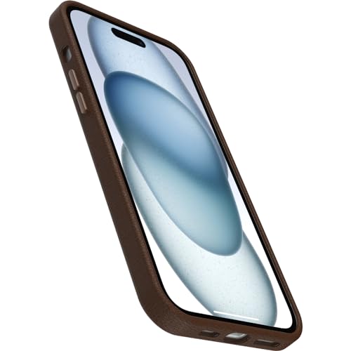 Image of OtterBox iPhone 15 Plus Symmetry Series Cactus Leather for MagSafe - Rich Adobe (Brown), Snaps to MagSafe, Ultra-Sleek, Raised Edges Protect Camera & Screen