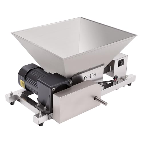 Obstmühle 4L 60W Elektrische Obsthäcksler 20Kg/H Edelstahl Fruchtmühle fur Früchten Brot und Braunem Zucker