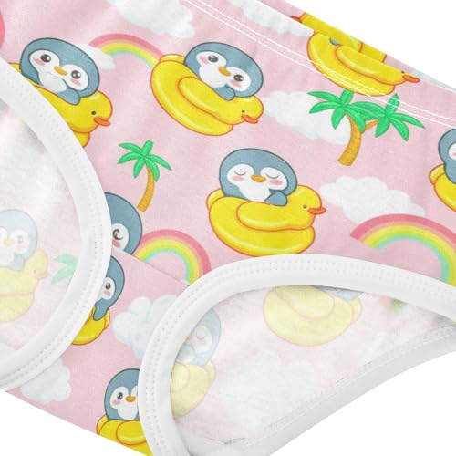 Joisal Cotton Toddlers Underwear Floral Cute Penguins Duck Cartoon Cute Panties Girl Florals Briefs Undies Kids 2t4