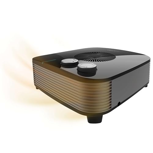 Cecotec Calefactor Eléctrico Termoventilador ReadyWarm 2060 Max Horizon Black. 2000W, 2 Niveles de Potencia, Bajo Consumo, 3 Modos de Funcionamiento, Uso Sencillo, Ligero, Estable y Negro