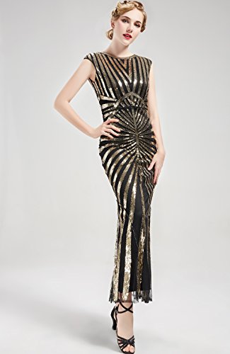 ArtiDeco 1920s - Vestito da donna maxi lungo