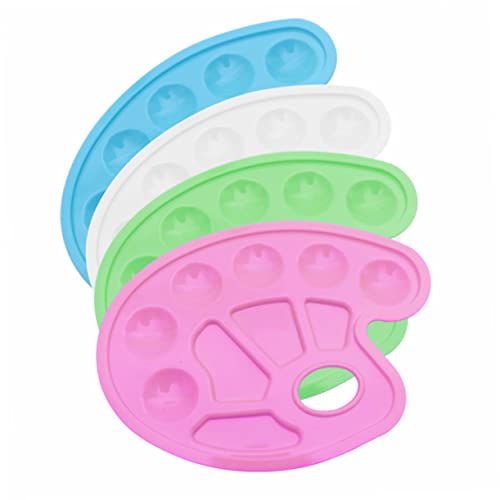 DOITOOL 10Pcs Pink Watercolor Mixing Tray Palette for Lightweight Easy to Clean Color Palette for Artists Students and Creative Projects for Painting and Sketching