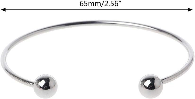 SimpleLif Bracelet Ball Closure Adjustable Wire Blank Bracelet Expandable Bangle DIY Jewelry Making - Image 3