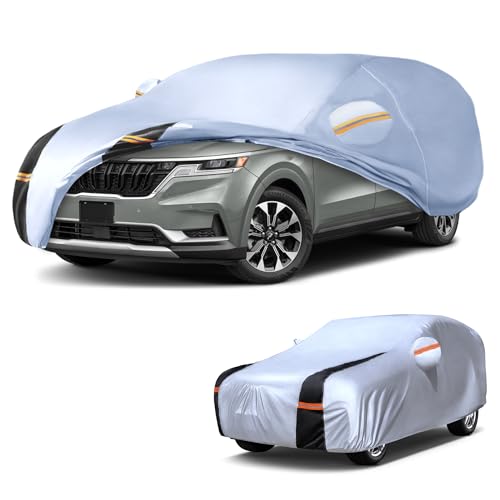 Image of Minivan Car Cover for Kia Carnival MPV /Sedona 1998-2025 100% Waterproof All Weather, Heavy Duty Full Exterior Covers Rain Sun Wind UV Protection.