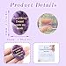 DUQGUHO Amethyst Crystal Encouragement Gifts for Women Everything I Want Wants Me More Inspirational Positive Anxiety Relief Items Pocket Hug Stones Emotional Calming Sobriety Gifts for Women Men