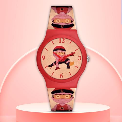 Image of Acnos Character Kid's Happy Colorful Water-Resistant Durable Watch for Boys Kids Boy with Fun Designs Adjustable Strap Positive Messages Watch for Kids