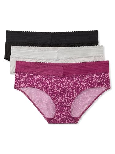 Warner's Women's Blissful Benefits Dig-Free Microfiber Lace Hipster 3-Pack Wrw251hp12w