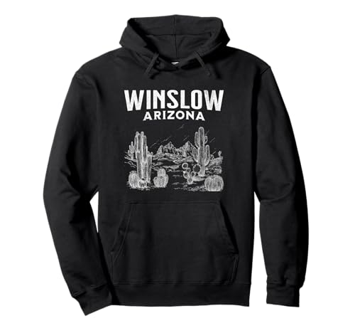 Vacaciones en Winslow Arizona Cactus Desert Sudadera con Capucha