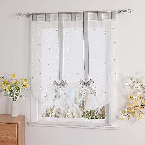 Yujiao Mao Voile Embroidery Roman Blind Cover