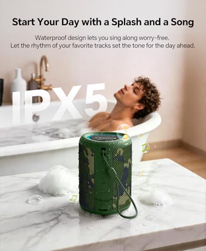 Image of Portable Bluetooth Speaker Beach Essentials: Powerful Crystal Clear Sound /Dynamic Light /IPX5 Waterproof /All Day Playtime /Wireless BT 5.3 /TWS Paring, Dad Gifts, Outdoor|Travel|Camping|Pool Accessories