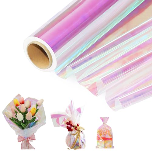 88CM x 15M Schillernd Cellophan Rolle, Irisierende Folie,...