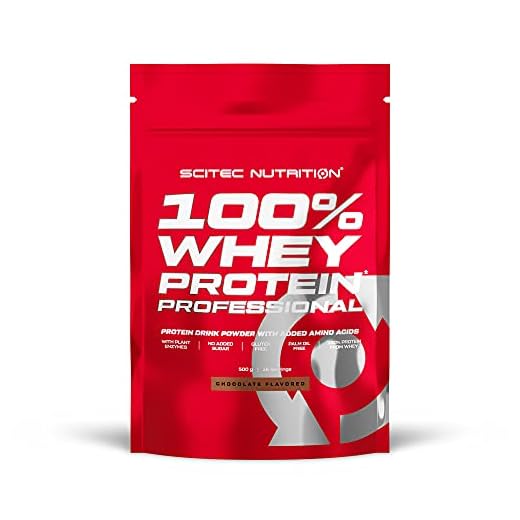 Scitec Nutrition 100% Whey Protein Professional mit extra zusätzlichen Aminosäuren und Verdauungsenzymen, Beinhaltet keinen Zuckerzusatz, 500 g, Schokolade-Haselnuss