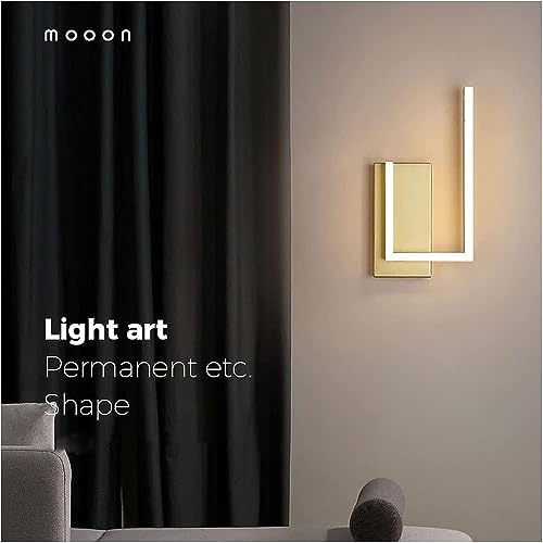 Luces de montaje en pared cuadradas 10W doradas para decoración interior 3