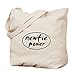 CafePress Newfie Power Tote Bag, Canvas, Khaki, M