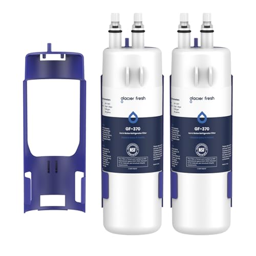 GLACIER FRESH Refrigerator Water Filter Compatible with W10295370A, EDR1RXD1, WHR1RXD1, KAD1RXD1, Filter 1, W10295370, P4RFWB, P8RFWB2L, 46-9930, 46-9081 Refrigerator Water Filter 1 Pack Sta