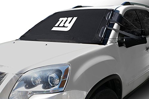 NFL Frost Guard Windshield Cover for Ice and Snow, New York Giants | Standard Size Car Windshield Frost Cover with Side Mirror Covers | Fits Most Cars, Sedans, Small Trucks, SUVs – 60 x 40 Inches