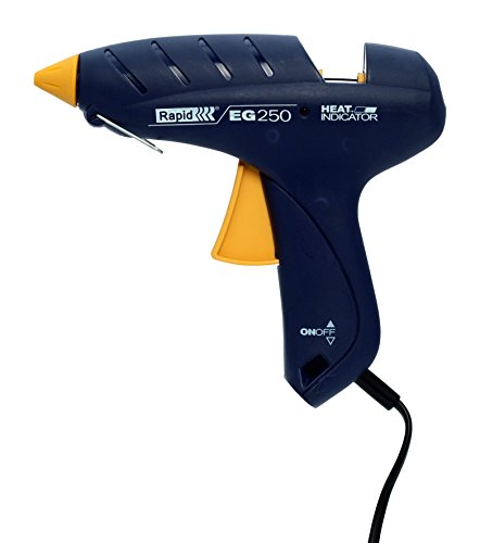 Image of RAPID EG250 Multipurpose Glue Gun with 3 Replaceable Nozzles, 25W, for 12mm Glue Sticks (Free 12 Transparent Glue Sticks)